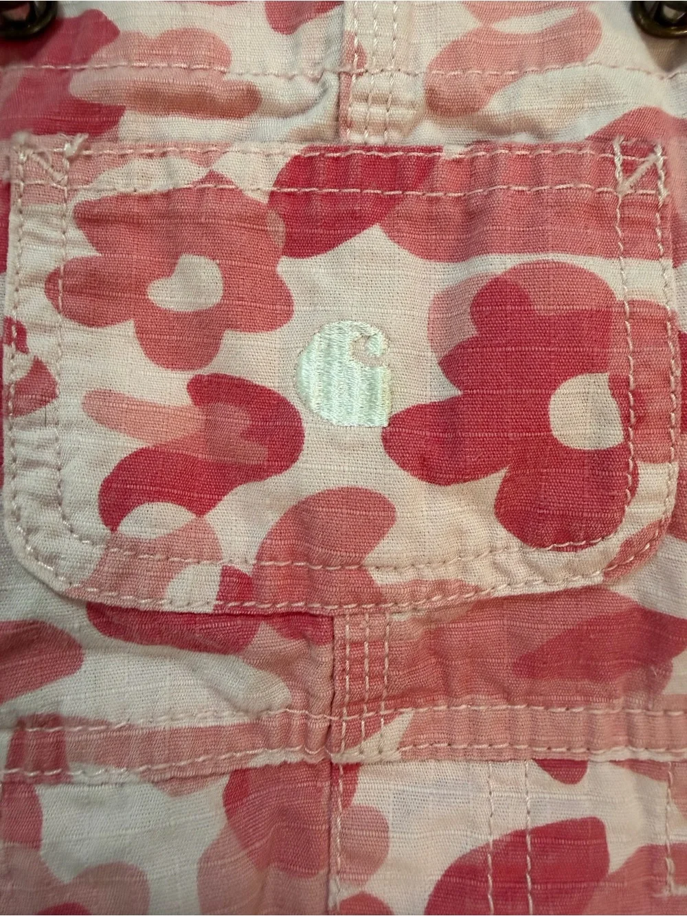 Vintage Carhartt Toddler/ Infant Pink Camouflage Shorts Overalls 24MO